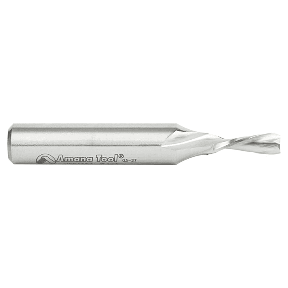 1/4" x 3-1/4" Aluminum Cutting Down-Cut Spiral Router Bit, 2-Flute, 1/2" Shank - Alt Image 1
