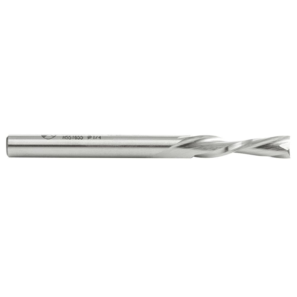 1/4" x 3" Aluminum Cutting Down-Cut Spiral Router Bit, 2-Flute, 1/4" Shank - Alt Image 1
