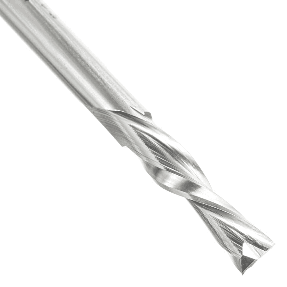 1/4" x 3-1/4" Aluminum Cutting Down-Cut Spiral Router Bit, 2-Flute, 1/4" Shank - Alt Image 2