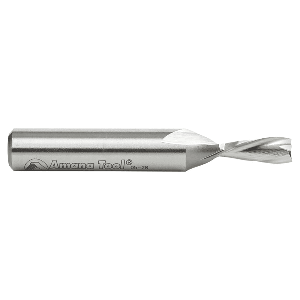5/16" x 3-1/4" Aluminum Cutting Down-Cut Spiral Router Bit, 2-Flute, 1/2" Shank - Alt Image 1