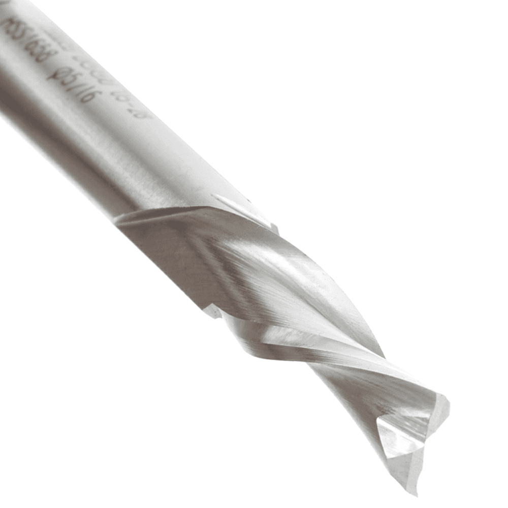 5/16" x 3" Aluminum Cutting Down-Cut Spiral Router Bit, 2-Flute, 5/16" Shank - Alt Image 2