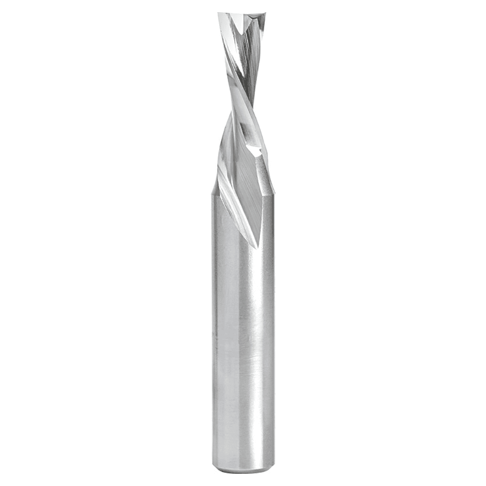 3/8" x 3-1/2" Aluminum Cutting Down-Cut Spiral Router Bit, 2-Flute, 1/2" Shank - Main Image