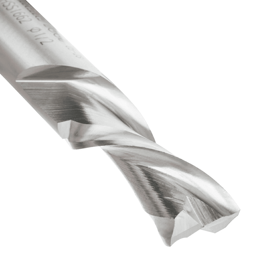 1/2" x 3-1/2" Aluminum Cutting Down-Cut Spiral Router Bit, 2-Flute, 1/2" Shank - Alt Image 2
