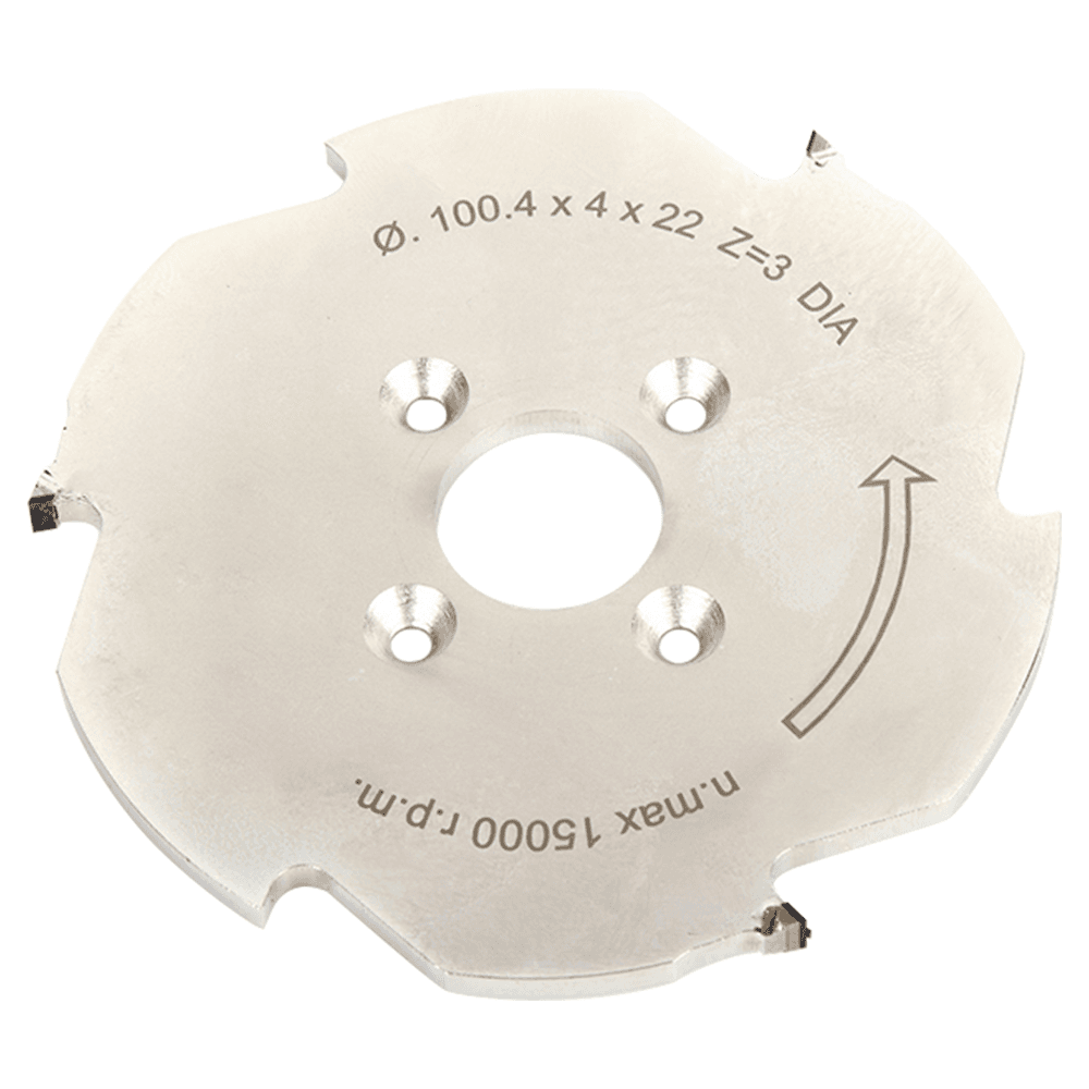100.4mm Dia x 3T Polycrystalline Diamond Lamello Cutter, 22mm Bore for Zeta P2 Lamello Porter Router Alt 2 - Image