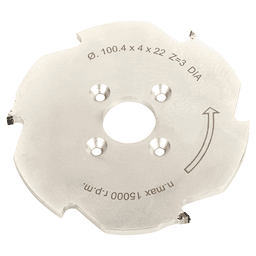 100.4mm Dia x 3T Polycrystalline Diamond Lamello Cutter, 22mm Bore for Zeta P2 Lamello Porter Router Alt 2 - Image