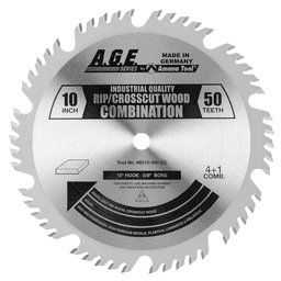 Amana 10" x 50 Teeth Combination Rip/Cross-Cut Saw Blade with New Generation Carbide and Advanced Grinding Technology for Super Clean Cuts and 200% Longer Life