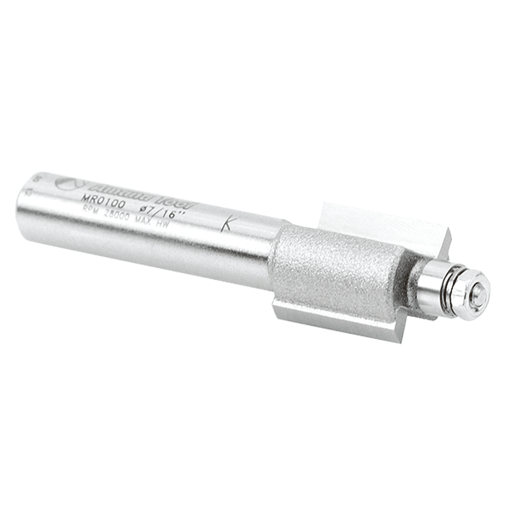 7/16" x 1-7/8" Miniature Rabbet Bit with Mini 3/16" Lower Ball Bearing, 2-Flute, 1/4" Shank - Alt Image 2