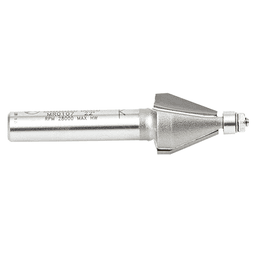 1/2" x 1-7/8" Miniature Chamfer Router Bit with Ball Bearing, 2-Flute, 1/4" Shank - Alt Image 1