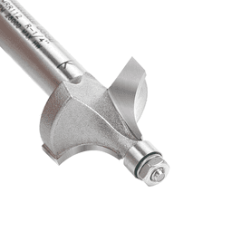 11/16" x 1/4" Radius Miniature Corner Rounding Router Bit with Mini 3/16" Lower Ball Bearing, 2-Flute, 1/4" Shank - Alt Image 3