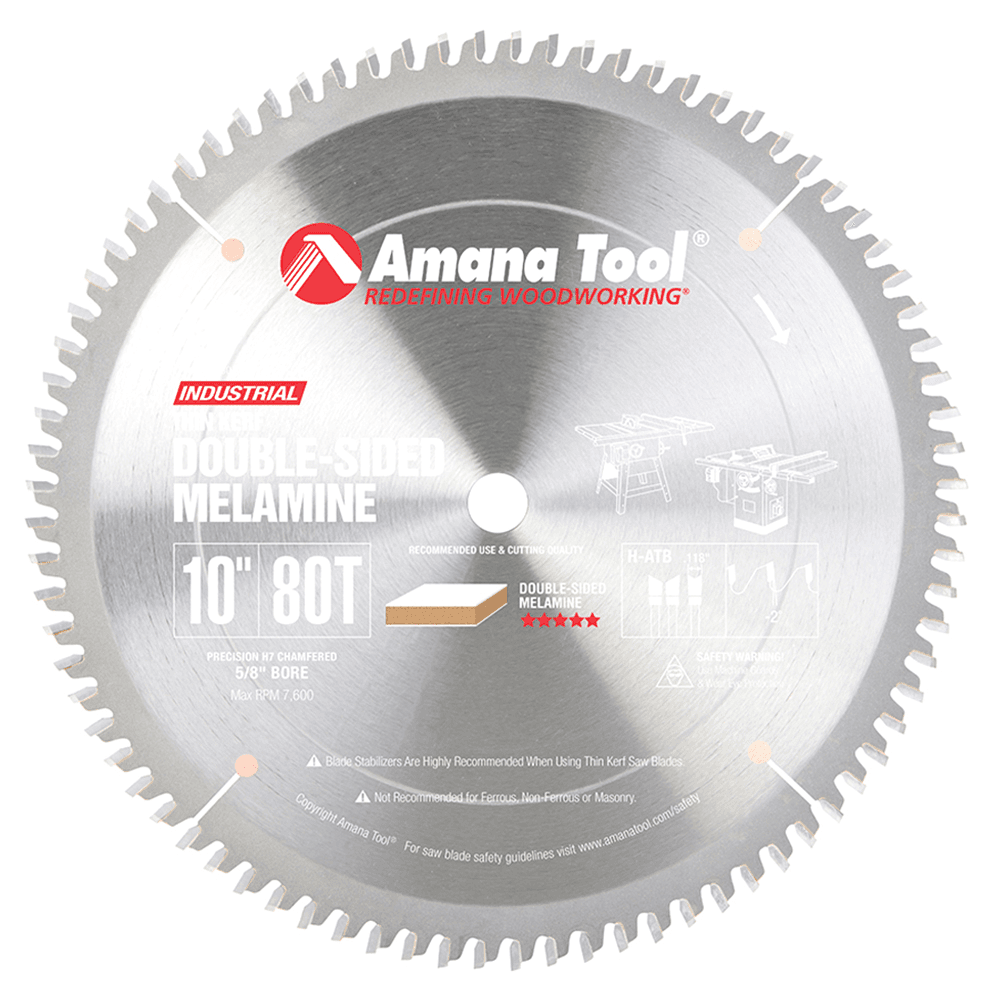 10" x 80 Teeth Double-Face Melamine Saw Blade - Main Image