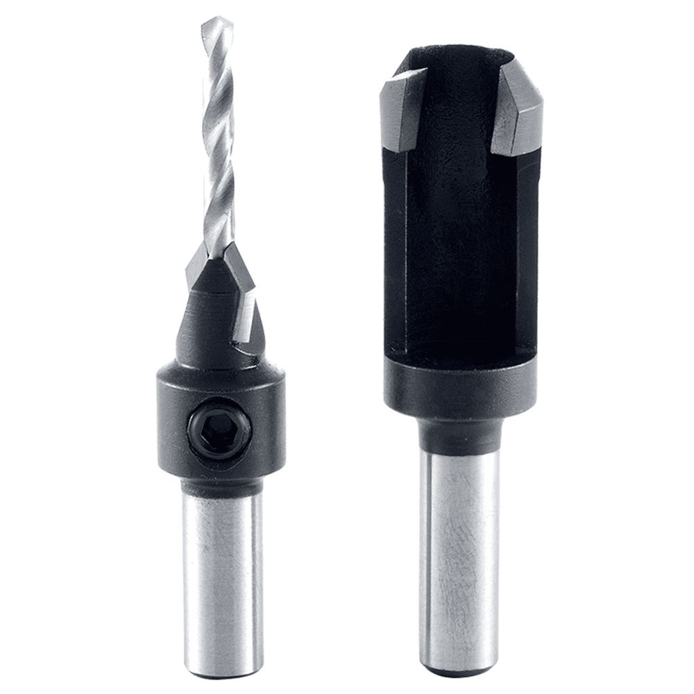 1/8" 2-Piece Countersink/Steel Plug Cutter Set - Main Image