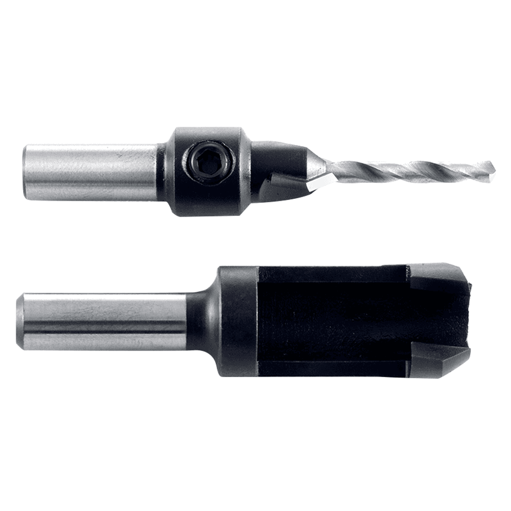 1/8" 2-Piece Countersink/Steel Plug Cutter Set - Alt Image 1