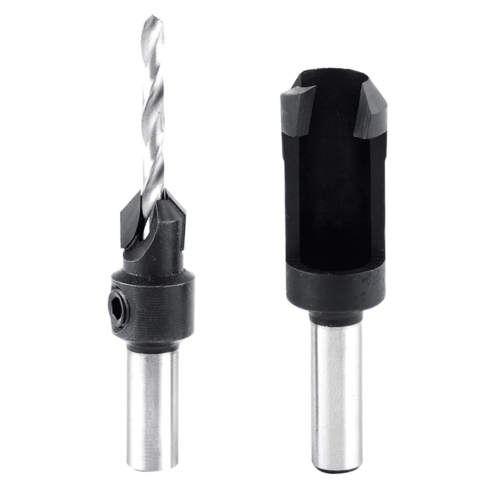9/64" 2-Piece Countersink/Steel Plug Cutter Set - Main Image