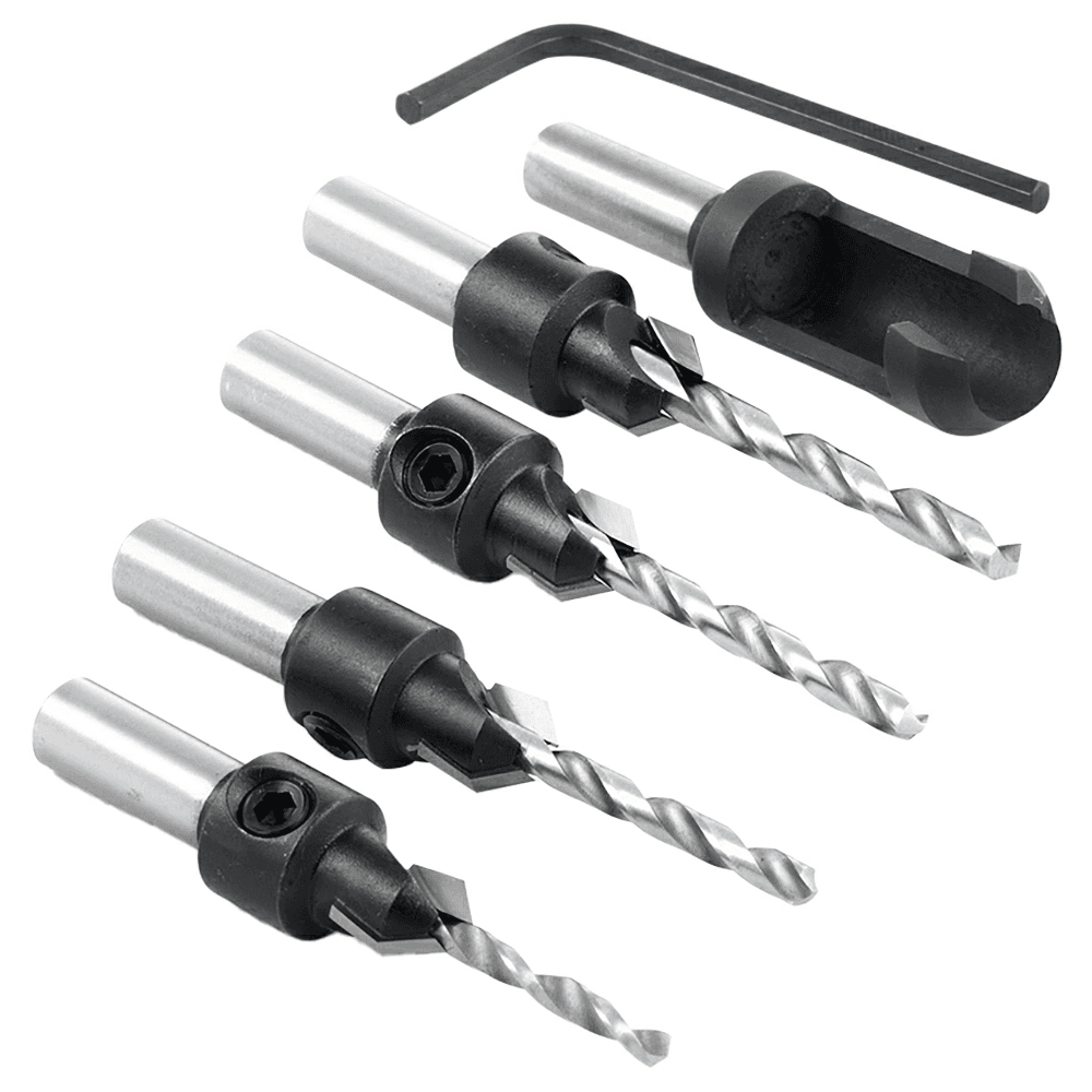 5-Piece Drill Countersink/Steel Plug Cutter Set - Alt Image 2
