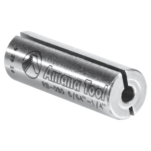 1/4" x 3/4" High Precision Steel Router Collet Reducer, 2mm Shank - Alt Image 1