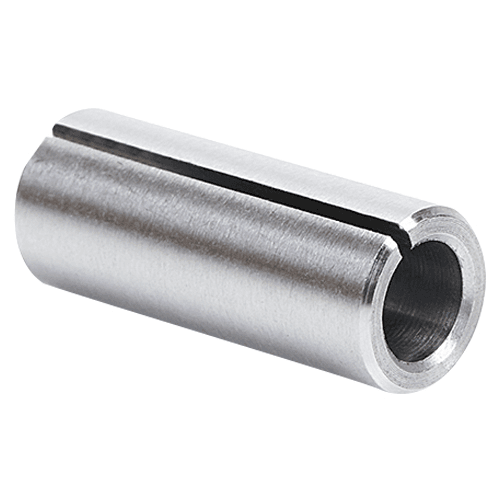 10mm x 25mm High Precision Steel Router Collet Reducer, 1/4" Shank - Alt Image 1