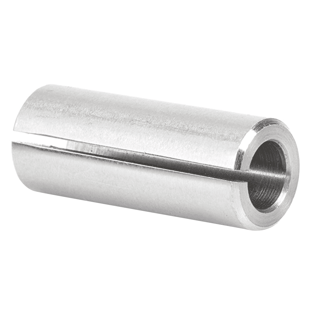 10mm x 25mm High Precision Steel Router Collet Reducer, 6mm Shank - Alt Image 1