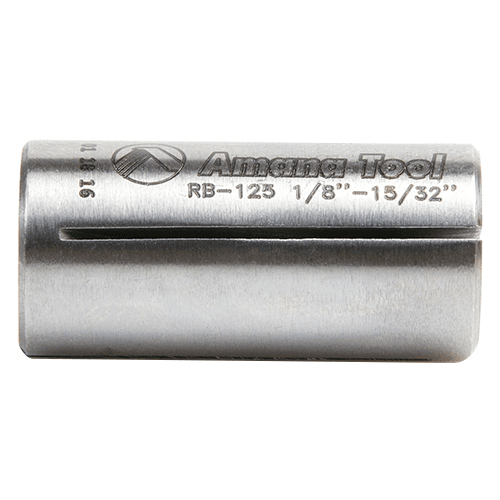 12mm x 1" High Precision Steel Router Collet Reducer, 1/8" Shank - Alt Image 1