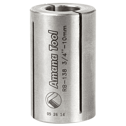 3/4" x 1-1/4" High Precision Steel Router Collet Reducer, 10mm Shank - Main Image