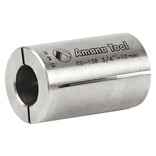 3/4" x 1-1/4" High Precision Steel Router Collet Reducer, 10mm Shank - Alt Image 1