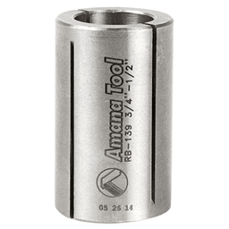 3/4" x 1-1/4" High Precision Steel Router Collet Reducer, 1/2" Shank - Main Image