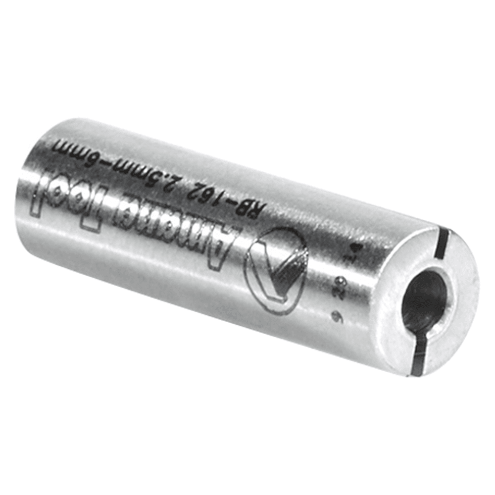 6mm x 20mm High Precision Steel Router Collet Reducer, 2.5mm Shank - Alt Image 1