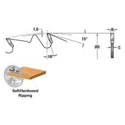 Hardwood and Softwood Ripping Made Easy with Amana 10" x 20 Teeth Euro-Rip Saw Blade
