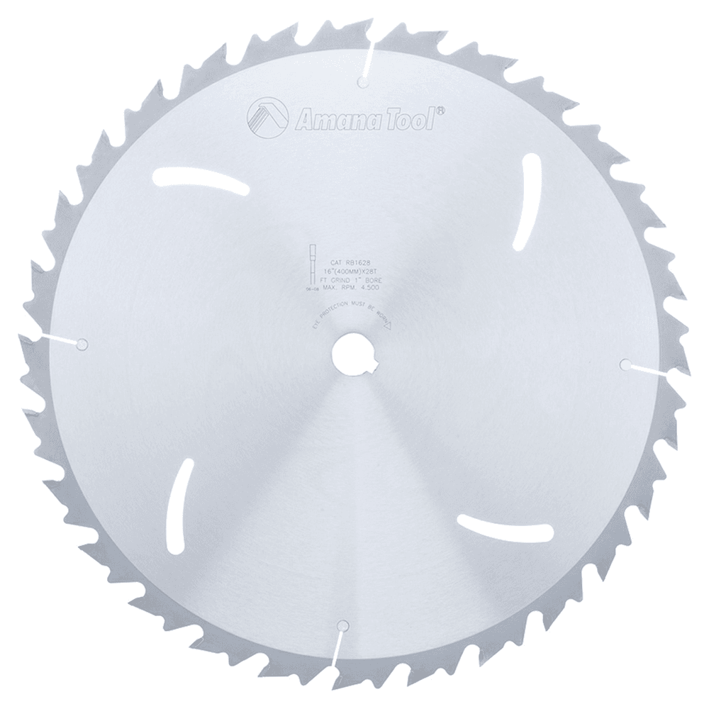 16" x 28 Teeth Euro Rip Saw Blade with Cooling Slot - Main Image