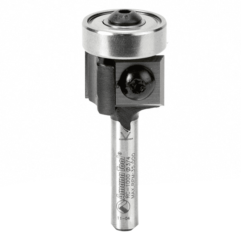 2-1/16" Flush Trim Bit with 2-Flute design and 1/4" Shank for Amana