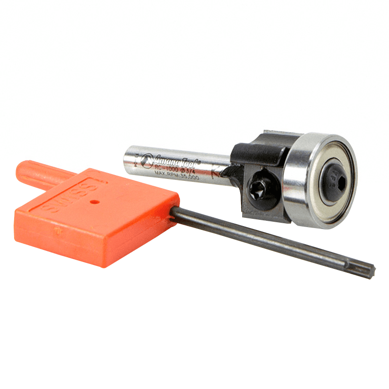 Flush trimming bit with insert tooling for reduced downtime from Amana