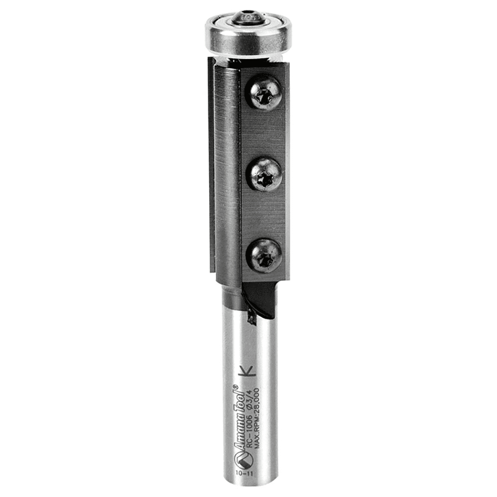 3/4" x 4-5/16" Insert Flush Trim Bit, 2-Flute, 1/2" Shank - Main Image