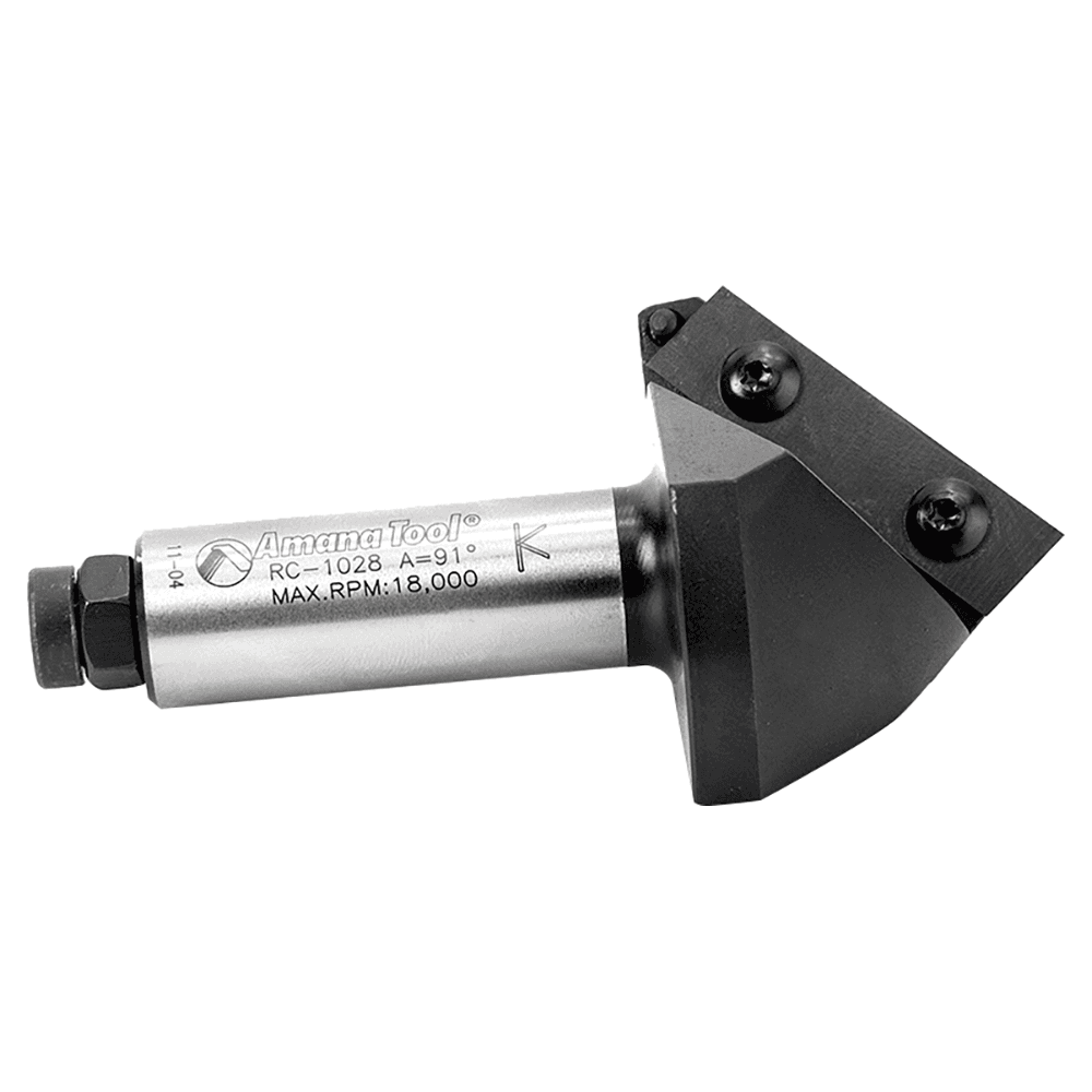 2-5/8" x 3-7/8" 91° CNC Insert V-Groove Router Bit, 1-Flute, 3/4" Shank Alt 2 - Image