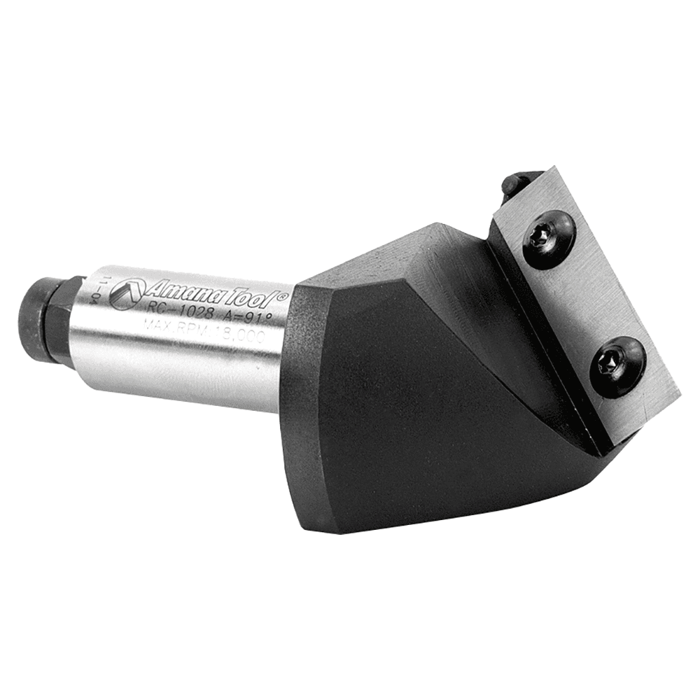 2-5/8" x 3-7/8" 91° CNC Insert V-Groove Router Bit, 1-Flute, 3/4" Shank Alt 3 - Image