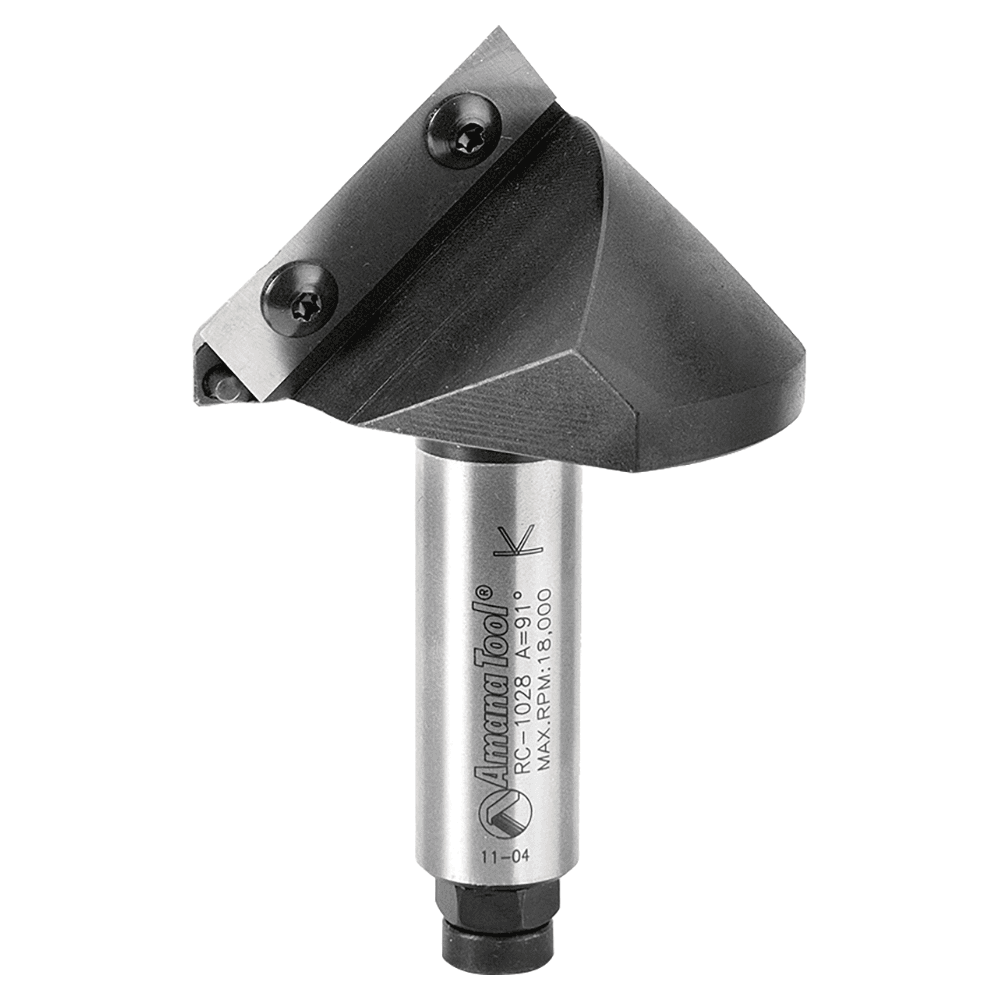 2-5/8" x 3-7/8" 91° CNC Insert V-Groove Router Bit, 1-Flute, 3/4" Shank Main - Image