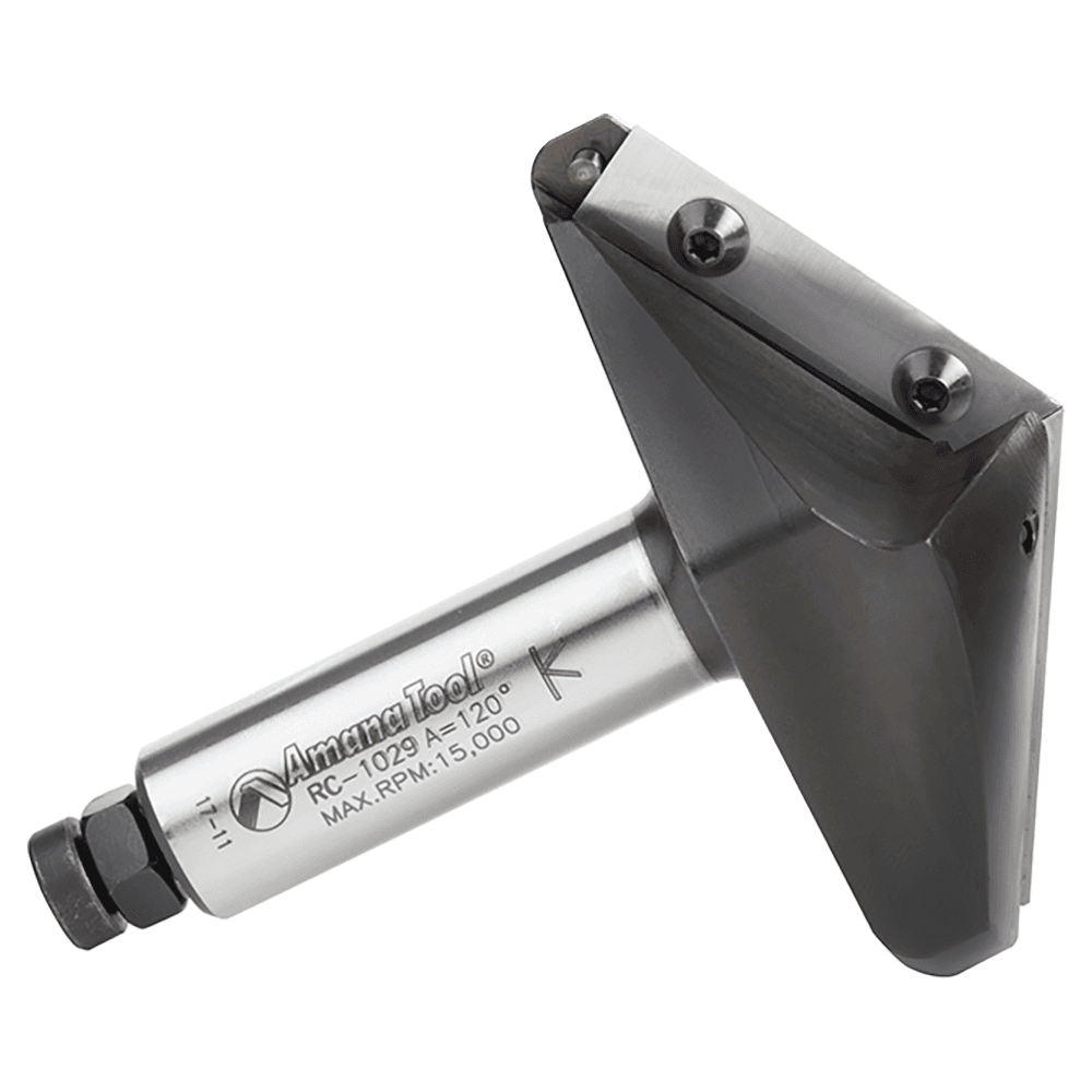 3-13/32" Dia x 1" CNC Insert V-Groove 120° Router Bit, 3/4" Shank Alt 2 - Image