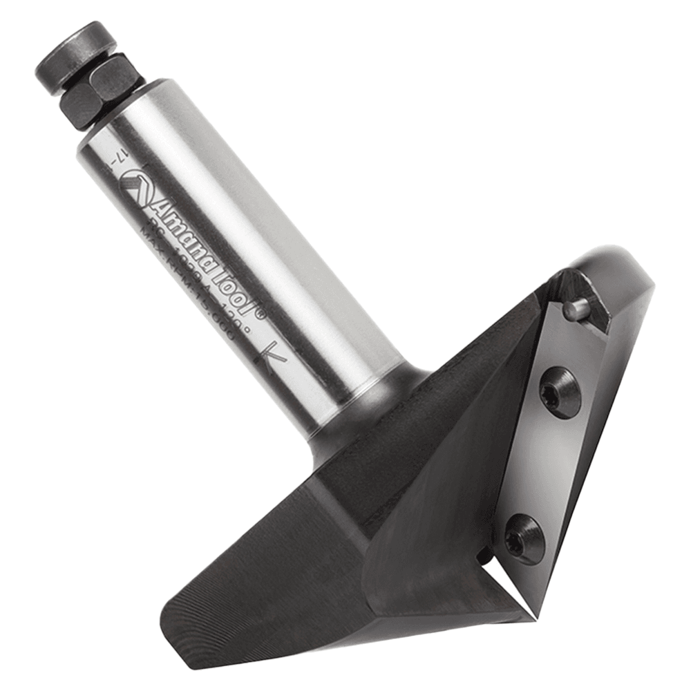 3-13/32" Dia x 1" CNC Insert V-Groove 120° Router Bit, 3/4" Shank Alt 3 - Image