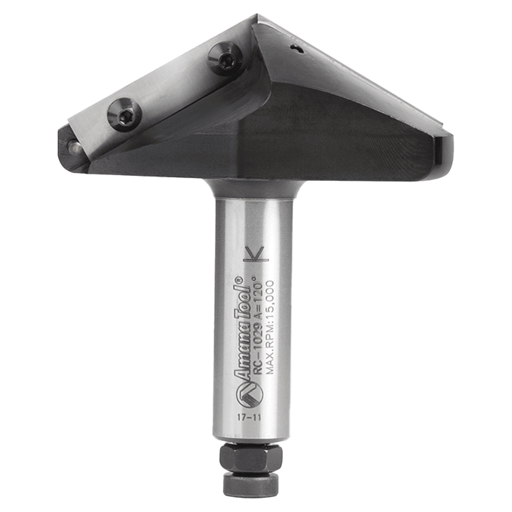 3-13/32" Dia x 1" CNC Insert V-Groove 120° Router Bit, 3/4" Shank Main - Image