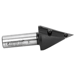 1-1/2" x 4-1/4" 45° CNC Insert V-Groove Router Bit, 1-Flute, 3/4" Shank Alt 2 - Image