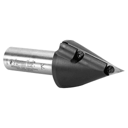 1-1/2" x 4-1/4" 45° CNC Insert V-Groove Router Bit, 1-Flute, 3/4" Shank Alt 3 - Image