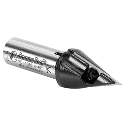 47/64" x 2-9/16" 40° CNC Insert V-Groove Router Bit, 1-Flute, 1/2" Shank Alt 3 - Image