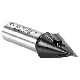 13/16" x 2-3/8" 45° CNC Insert V-Groove Router Bit, 1-Flute, 1/2" Shank Alt 3 - Image