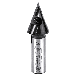 13/16" x 2-3/8" 45° CNC Insert V-Groove Router Bit, 1-Flute, 1/2" Shank Main - Image
