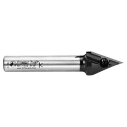 13/16" x 3-21/32" 45° CNC Insert V-Groove Router Bit, 1-Flute, 1/2" Shank Alt 2 - Image