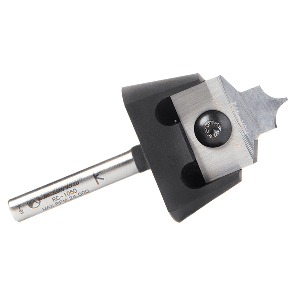 RC-1054 3/16" Radius x 7/8" x 3/8" Tru Point Roundover Insert CNC System Router Bit, 1/4" Shank Alt 2 - Image