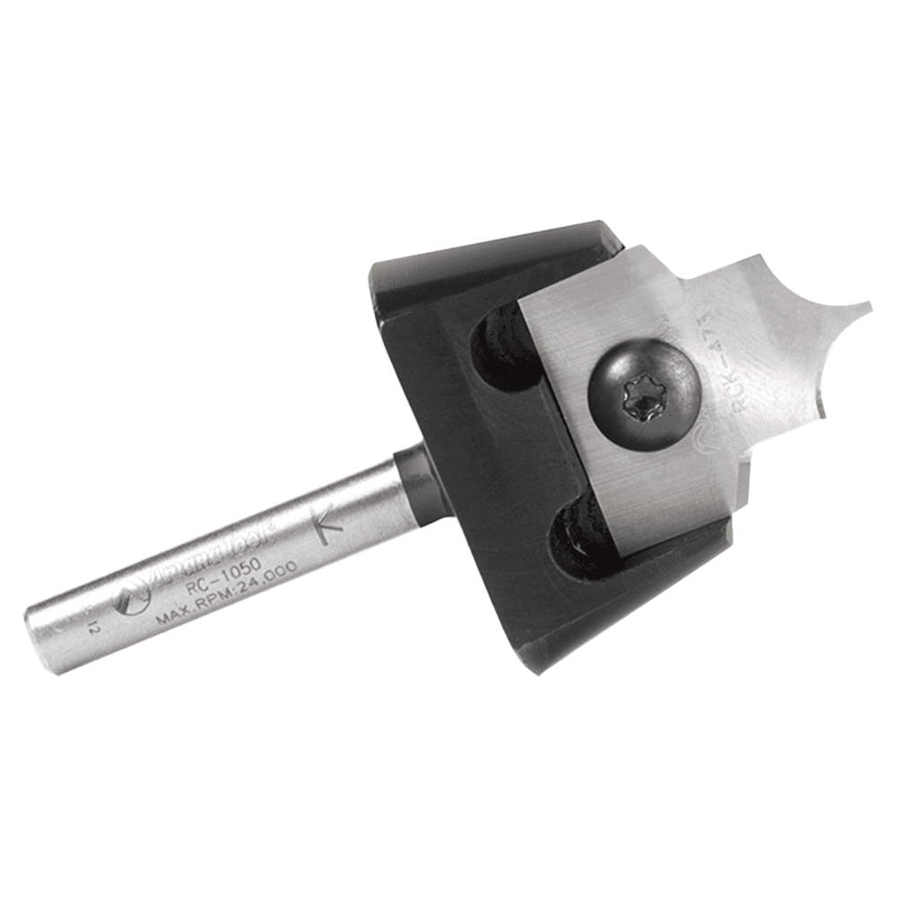 RC-1055 1/4" Radius x 7/8" x 1/2" Tru Point Roundover Insert CNC System Router Bit, 1/4" Shank Alt 2 - Image