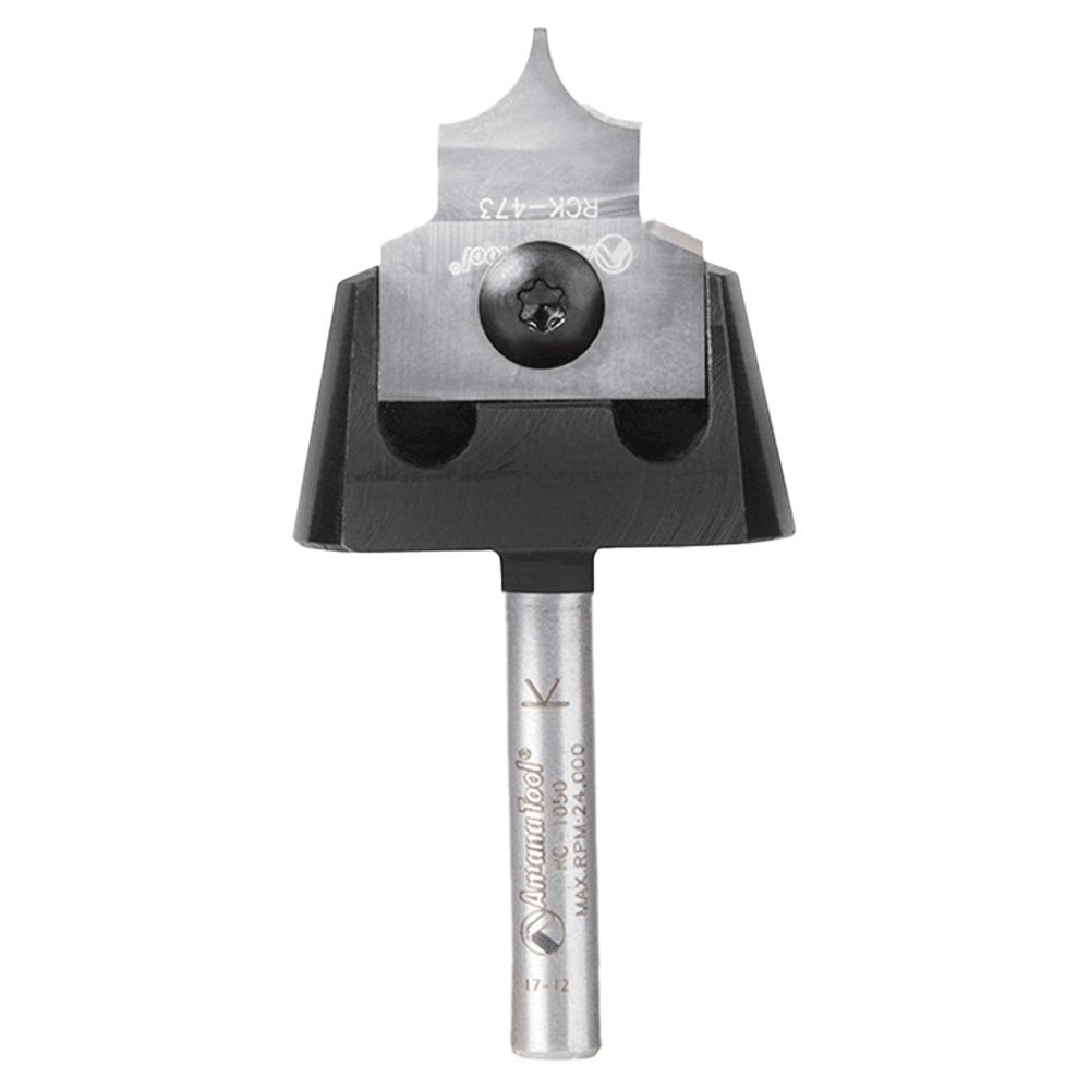 RC-1055 1/4" Radius x 7/8" x 1/2" Tru Point Roundover Insert CNC System Router Bit, 1/4" Shank Main - Image