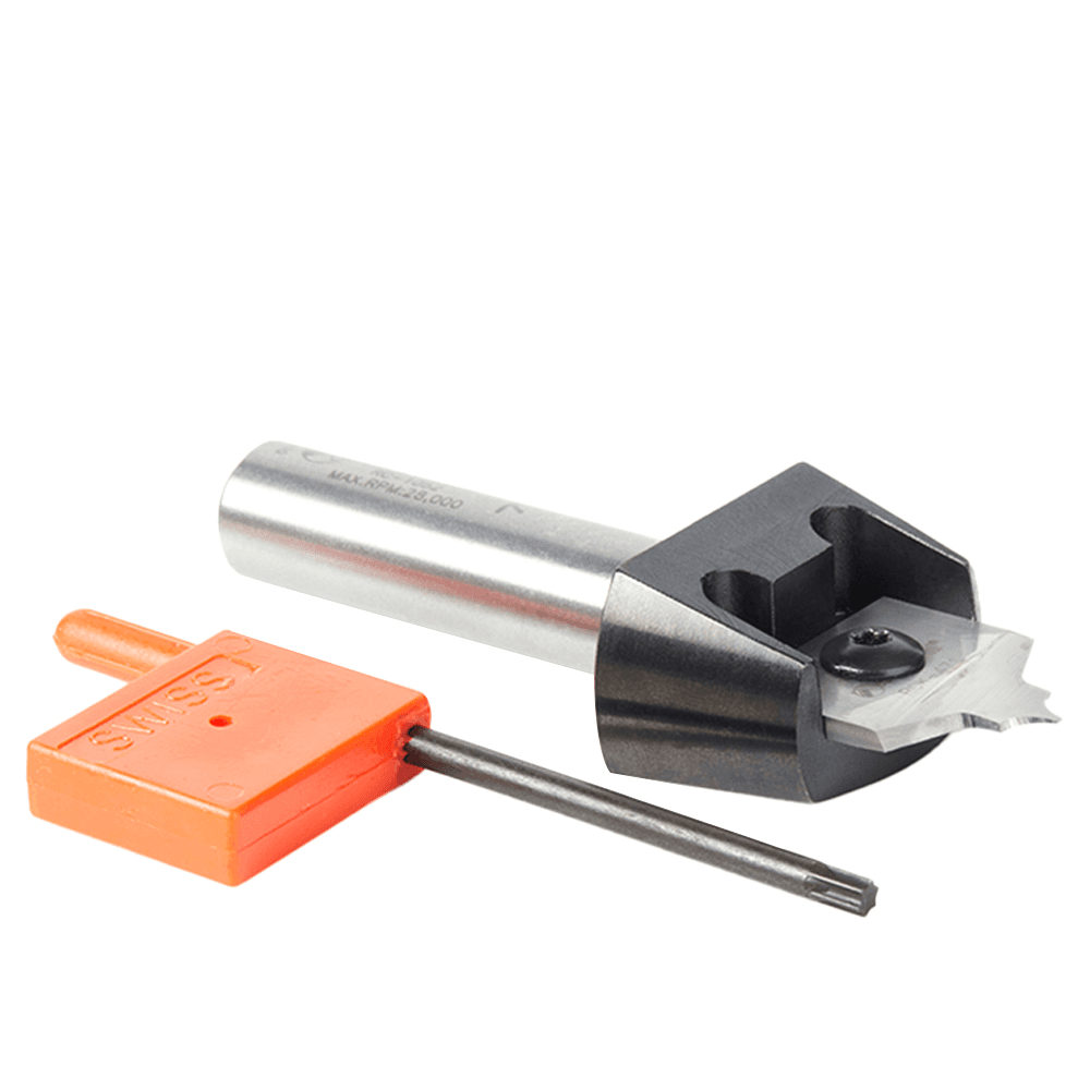 RC-1056 1/8" Radius x 7/8" x 1/4" Tru Point Roundover Insert CNC System Router Bit, 1/2" Shank Alt 3 - Image