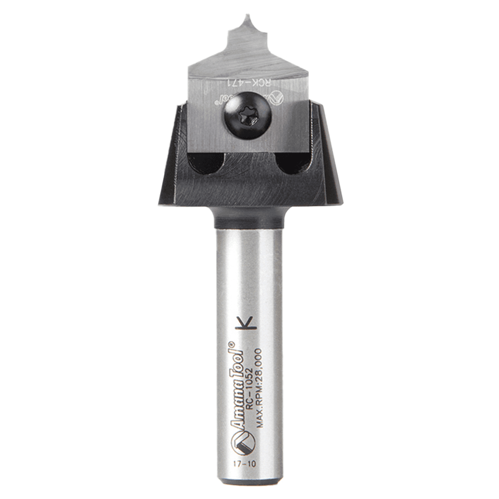 RC-1056 1/8" Radius x 7/8" x 1/4" Tru Point Roundover Insert CNC System Router Bit, 1/2" Shank Main - Image