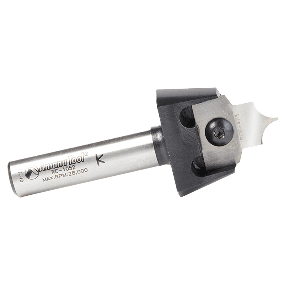 RC-1058 1/4" Radius x 7/8" x 1/2" Tru Point Roundover Insert CNC System Router Bit, 1/2" Shank Alt 2 - Image