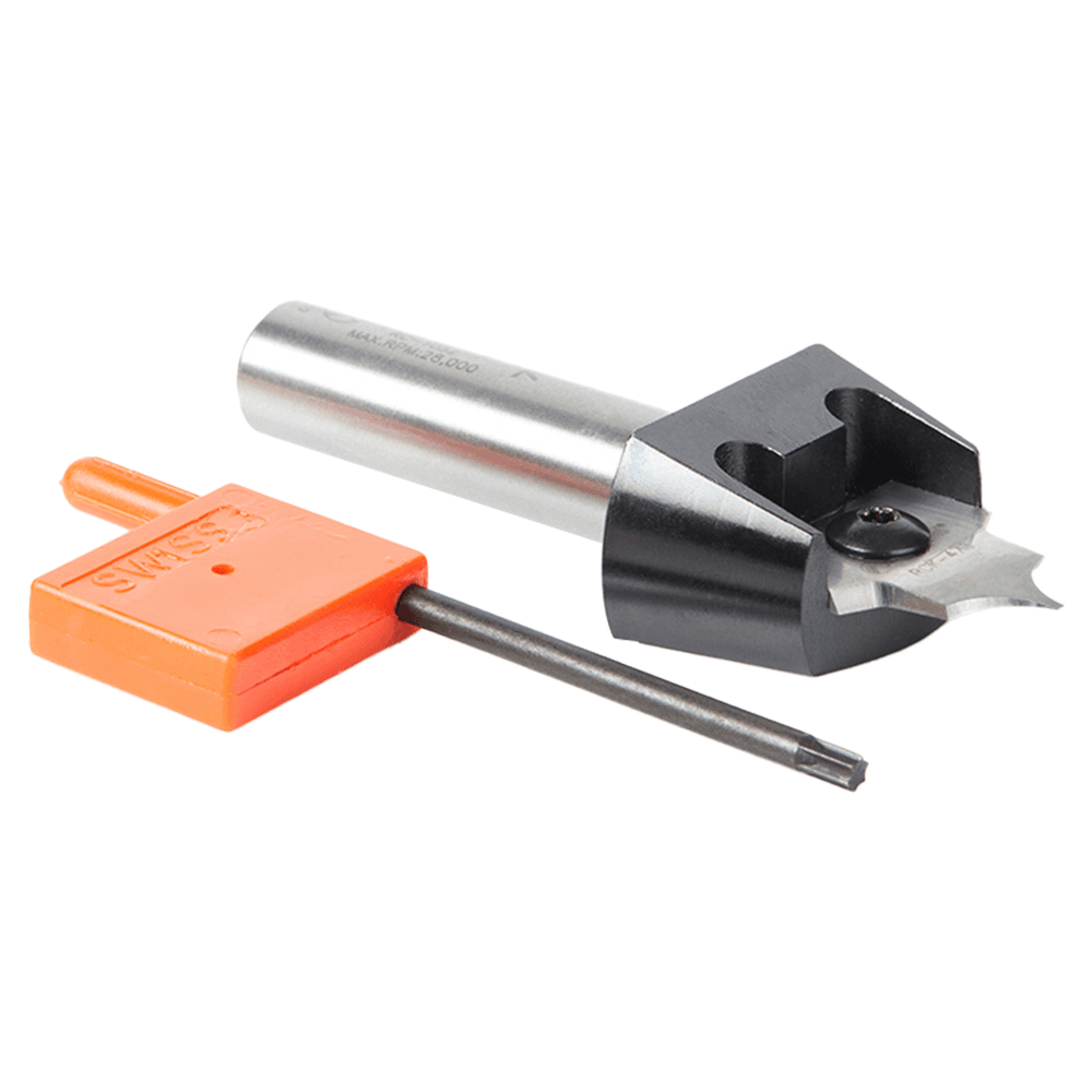 RC-1058 1/4" Radius x 7/8" x 1/2" Tru Point Roundover Insert CNC System Router Bit, 1/2" Shank Alt 3 - Image